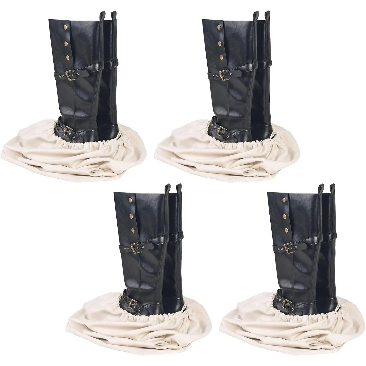 4 Pcs Boot Bag for Cowboy Boots-Travel Boot Storage Shoes Bag,21" X 12"