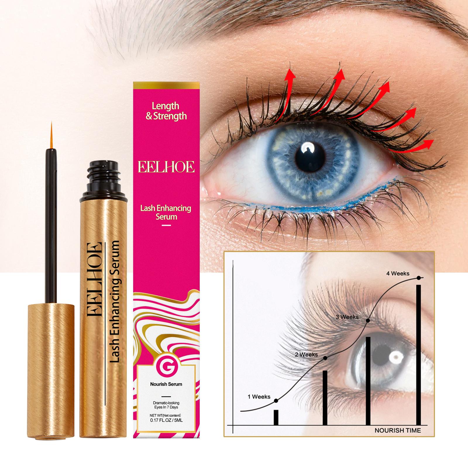 EELHOE Eyelash Liquid Natural Long And Curly Eyelashes Black Thick Moisturizing Mild And Beautiful Eyelash Liquid