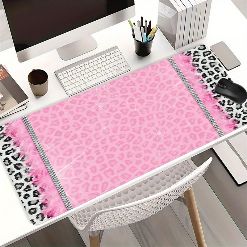 Fashion Leopard Pattern Mouse Pad, Non-slip Rubber Base Mouse Pad, Rectangle Gaming Mouse Pad, Office Desk Keyboard Mouse Mat for Home Office Game Room, Desk Accessories