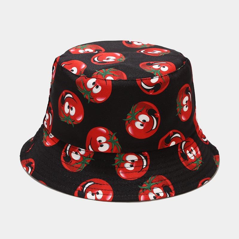 Wholesale bucket hat various vegetable pattern fisherman hat sun hat fedora hat pepper cucumber eggplant wholesale price панама