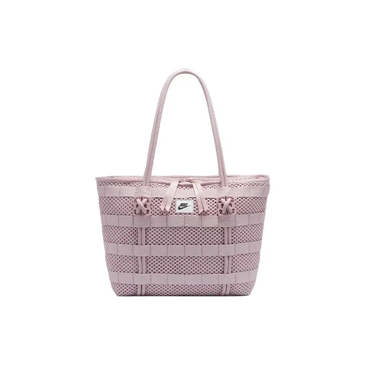 Nike Air Tote Bag for Women – Large-Capacity Polyester Shopping Tote in Sakura Pink