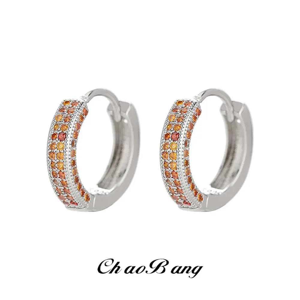 Hot-selling Full Diamond Earrings for Men, European and American Hip-hop Fashion Trendy Personal Ear Jewelry, Premium Versatile Accessories