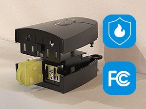 Outdoor Smart Plug, Outdoor Wifi Outlet with 2 Grounded Outlets, Remote Control, Timer, Waterproof, Works with Amazon Alexa, Google Assistant and SmartThings, FCC Certified Outdoor Smart Plug, Outdoor Wifi Outlet with 2 Grounded Outlets, Remote Control, Timer, Waterproof, Works with Amazon Alexa, Google Assistant and SmartThings, FCC Certified