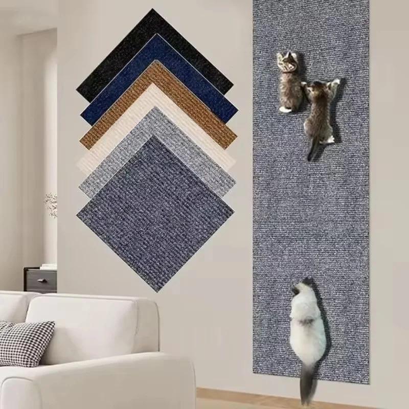 Cat Scratcher Sofa Protector Cats Scratcher Pad Board Protection Trimmable Self-adhesive Carpet DIY Cat Scratch Mat