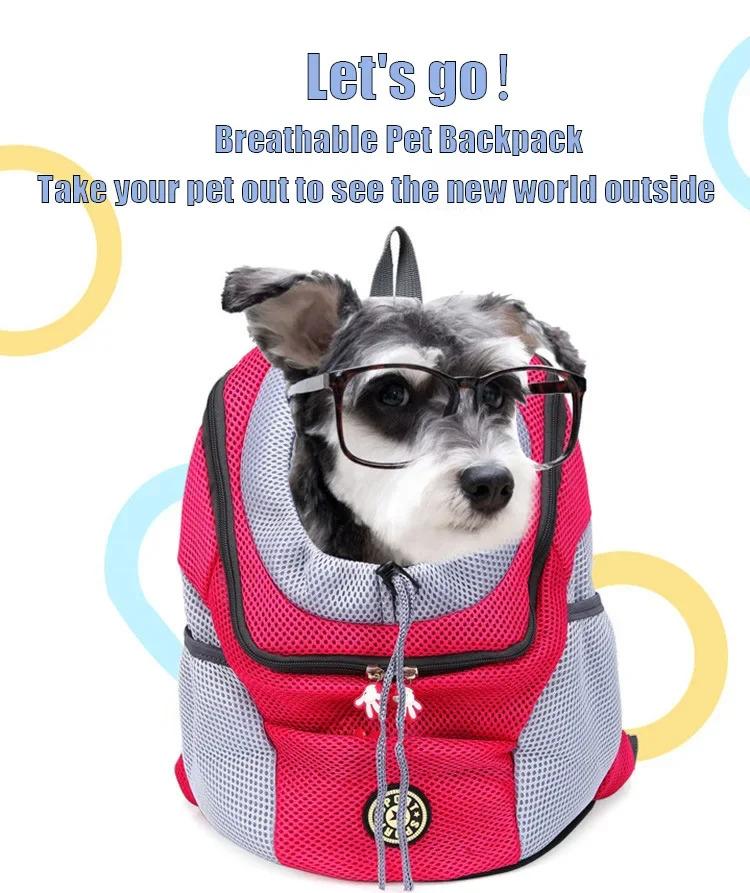 New Double Shoulder Portable Travel Backpack Outdoor Pet Dog Carrier Bag Pet Dog Front Bag Mesh Backpack New Double Shoulder Portable Travel Backpack Outdoor Pet Dog Carrier Bag Pet Dog Front Bag Mesh Backpack
