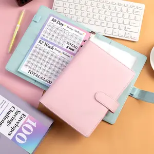 100 Envelope Challenge Journal Smooth Macaron Cover 100 Days Budget Planner Money Saving Tracker