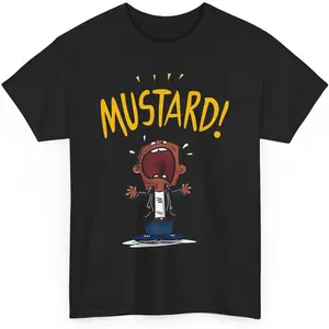 100%cotton Mustard Kendrick T-Shirt, Cool Funny Meme Hip Hop Music Graphic Tee