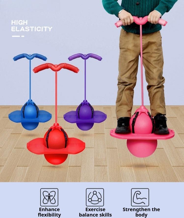 Children's Sensory Training and Fitness Bouncing Ball Device Explosion - Proof Wear - Resistant Elastic Balance Ball Coated Dumbbells with Diamond Knur Grip Copper for Kids' Exercise