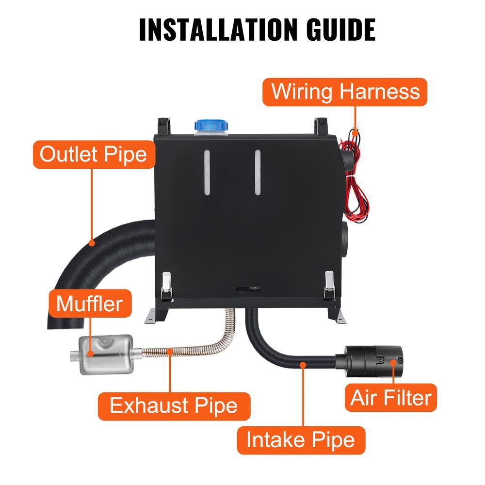 VEVOR Diesel Air Heater All in One, 8KW 12V Diesel Heater with Muffler, Diesel Parking Heater for Car,, Truck, RV, Boats, Trailer, Motorhome and Caravan VEVOR Diesel Air Heater All in One, 8KW 12V Diesel Heater with Muffler, Diesel Parking Heater for Car,, Truck, RV, Boats, Trailer, Motorhome and Caravan