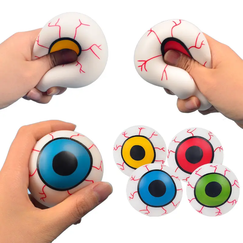 Gross & Satisfying Creepy Eye Fidget – Soft TPR Stress Relief Ball, Vivid Halloween Party Favors, Weirdly Fun Sensory Toy for Pranksters
