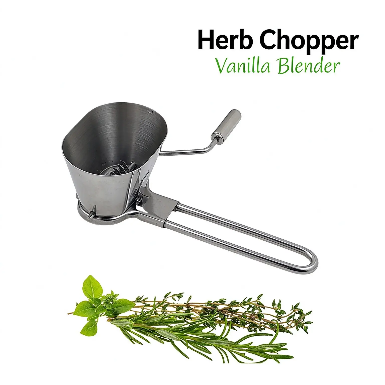 Manual Herb Chopper, Handheld Cilantro Cutter, Easy-To-Use Kitchen Tool, Perfect for Fresh Herbs, Durable Design, Ideal for Home Cooking