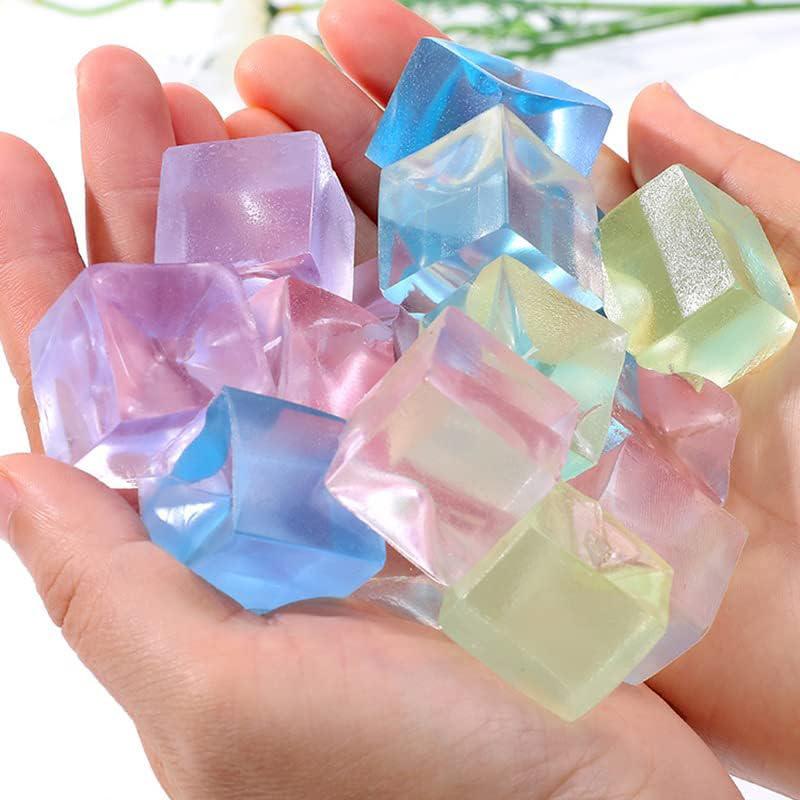 Squishy Ice Cube Fidget Anti Stress Squeeze Toy Kids Adults Party Gifts Decompression Autism ADHD Sensory Anxiety Therapy
