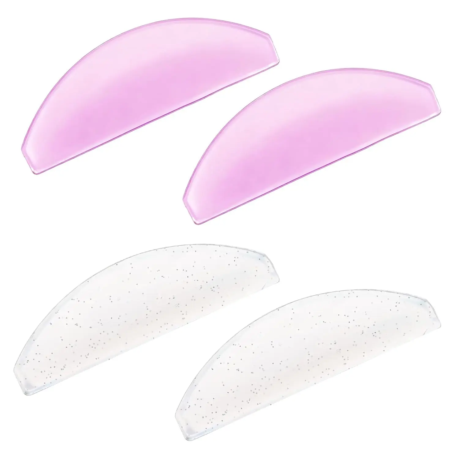 4Pcs Lash Lift Pads, 1mm Ultra Thin Korean Flat Lash Lift Shields for NO.1 Perm Sticky Glueless Lashes Lifting Shield for Perming Soften Lashes Thoroughly Eyelash Curlers