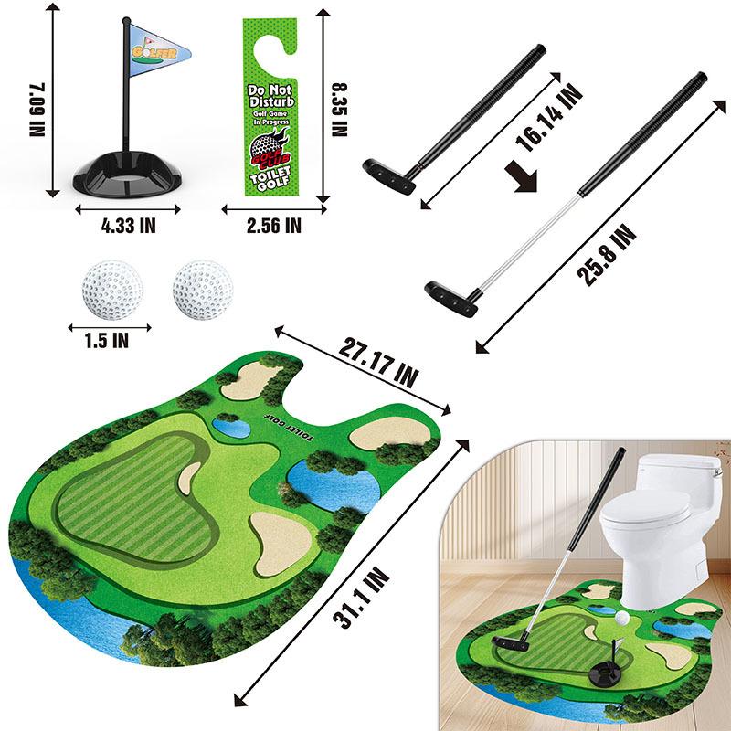 Mini Toilet Golf Set 6-Piece Desk Putting Game for Adults Kids Funny Office Toy Gift Family Fun Trending Gadget