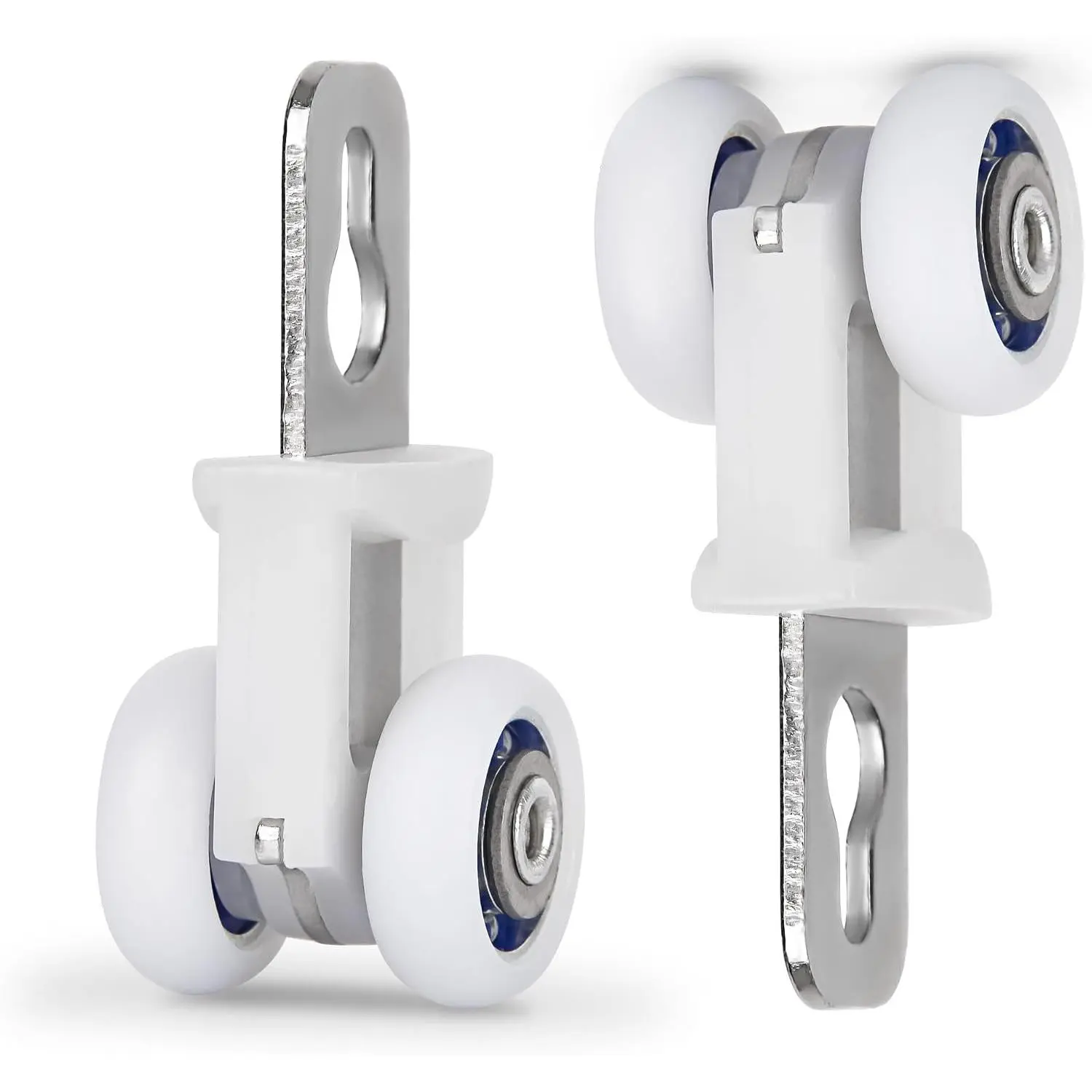 Curtain Track Rollers Curtain Mute Wheel Rollers Hook Pulley Runners/Sliders for Ceiling/Wall Mount Curtain Tracks 30 count