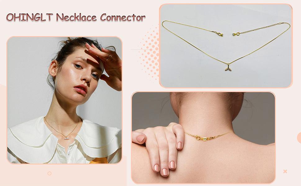 Strong Magnetic Necklace Clasps and Closures,Gold and Silver Plated Jewelry Clasps Converters for Bracelet Necklaces Chain