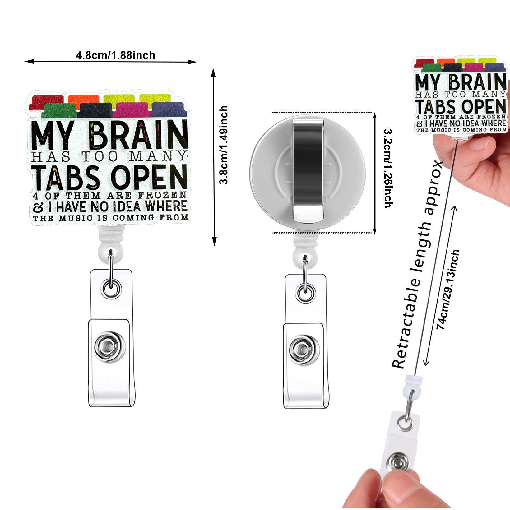 Retractable Badge Reel, Retractable Badge Holders, 1 Count Acrylic ID Holder with Clip, for Nurses, Doctors, Students & Office Staff, Identification Badges & Supplies