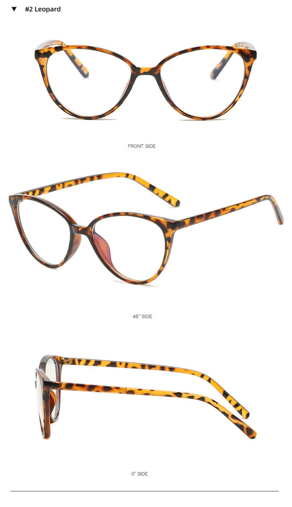 VIVIBEE Women Cat Eye Blue Light Blocking Glasses Office Computer Glasses Frame Female Leopard Ladies 2026 Fashion Goggles