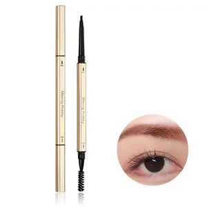 Double-Ended Eyebrow Pencil, Ultra-Fine Triangle Blade, Brow Styling, Waterproof Sweatproof, Long-Lasting, No Smudging, Precision Brow Makeup Tool