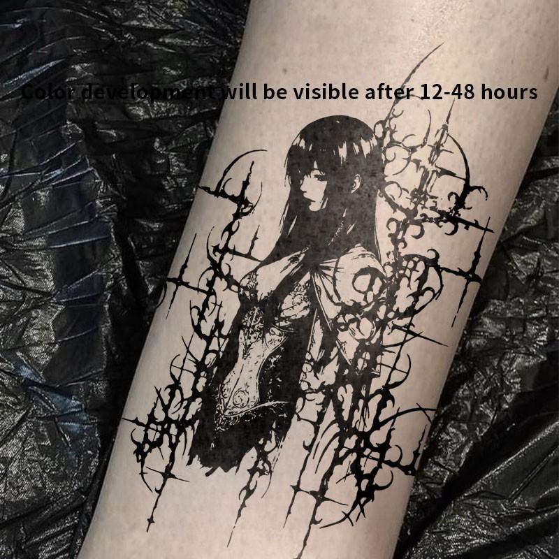 1pcs Dark Thorn Herb Juice Tattoo Sticker for Arms, Sexy Waterproof Temporary Tattoo for Stylish Men and Women