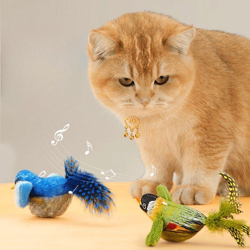 Cute Bird Design Interactive Cat Teaser Toy, Chew and Scratch Toy, Fun Indoor Cat Teething Toy, Pet Entertainment Supplies