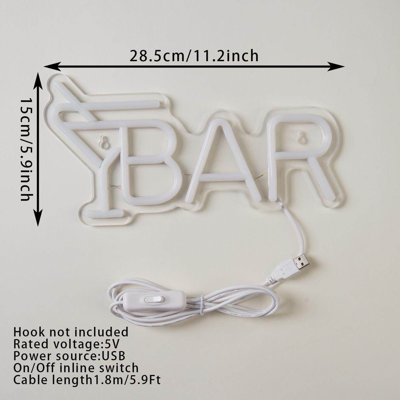 Modern LED Neon Light without Hook, 1 Count USB Powered Decor Neon Sign, Decorative Neon Light For Home Party Bar, Neon Lamps