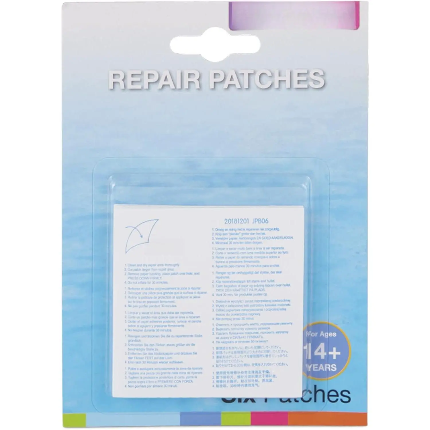 Wet Vinyl Plastic Repair Patch. 6 Count