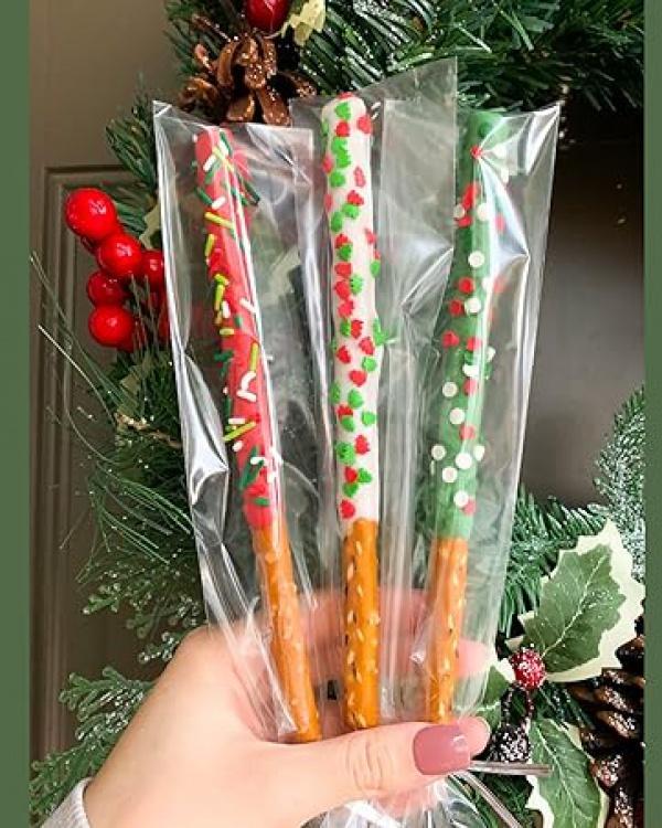 Self Sealing Cellophane Bags,2x10 Inches 100 Pcs Clear Pretzel Rod Bags, Resealable Bag for Packaging ICY Candy Popsicle Self Sealing Cellophane Bags,2x10 Inches 100 Pcs Clear Pretzel Rod Bags, Resealable Bag for Packaging ICY Candy Popsicle