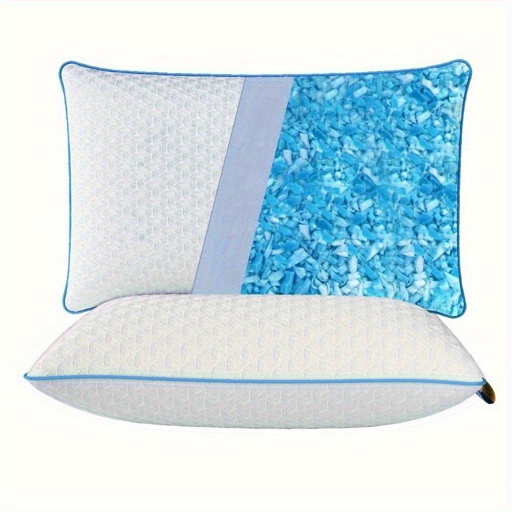 Pack of cool and breathable memory cotton fragment pillows, gel pressure-relieving full sleeping pillows, relieving night sweating 20 * 30 inches