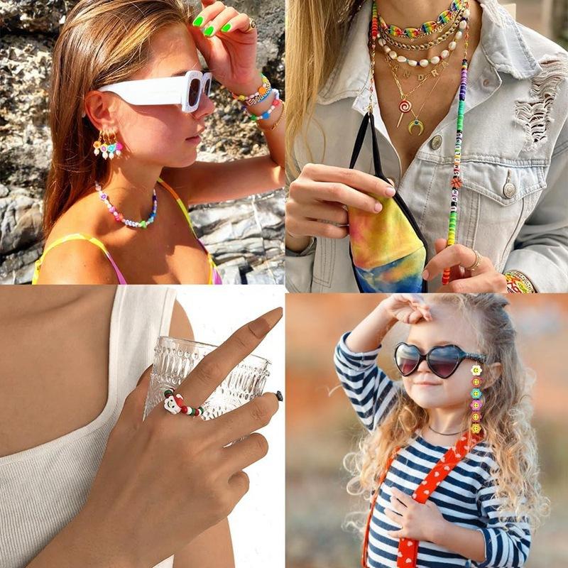 Interchangeable ceramic beads JX480 fruit polymer clay beads kit DIY loose beads