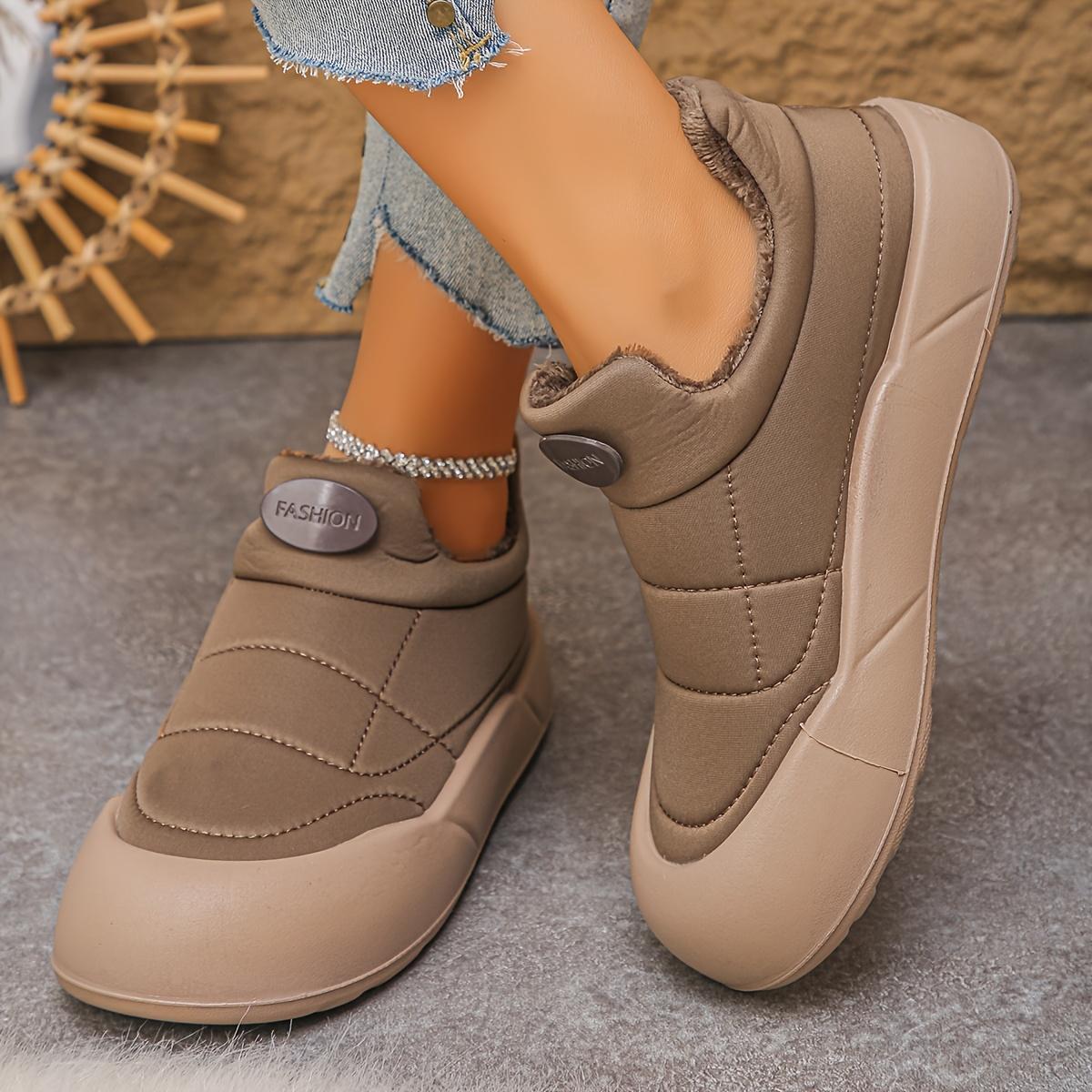 Women Winter Snow Boots Women's Fleece Lined Ankle Boots Thick Rubber Sole Non Slip Warm Casual Low Heel Round Toe All Season Footwear