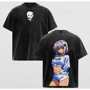 Koneko Toujou| High School DxD Washed Tee Streetwear Hoodie "Silent Nekomata Fierce Fighter with Gentle Soul" - For Anime Fans For Drops That Radiate Enigmatic Strength