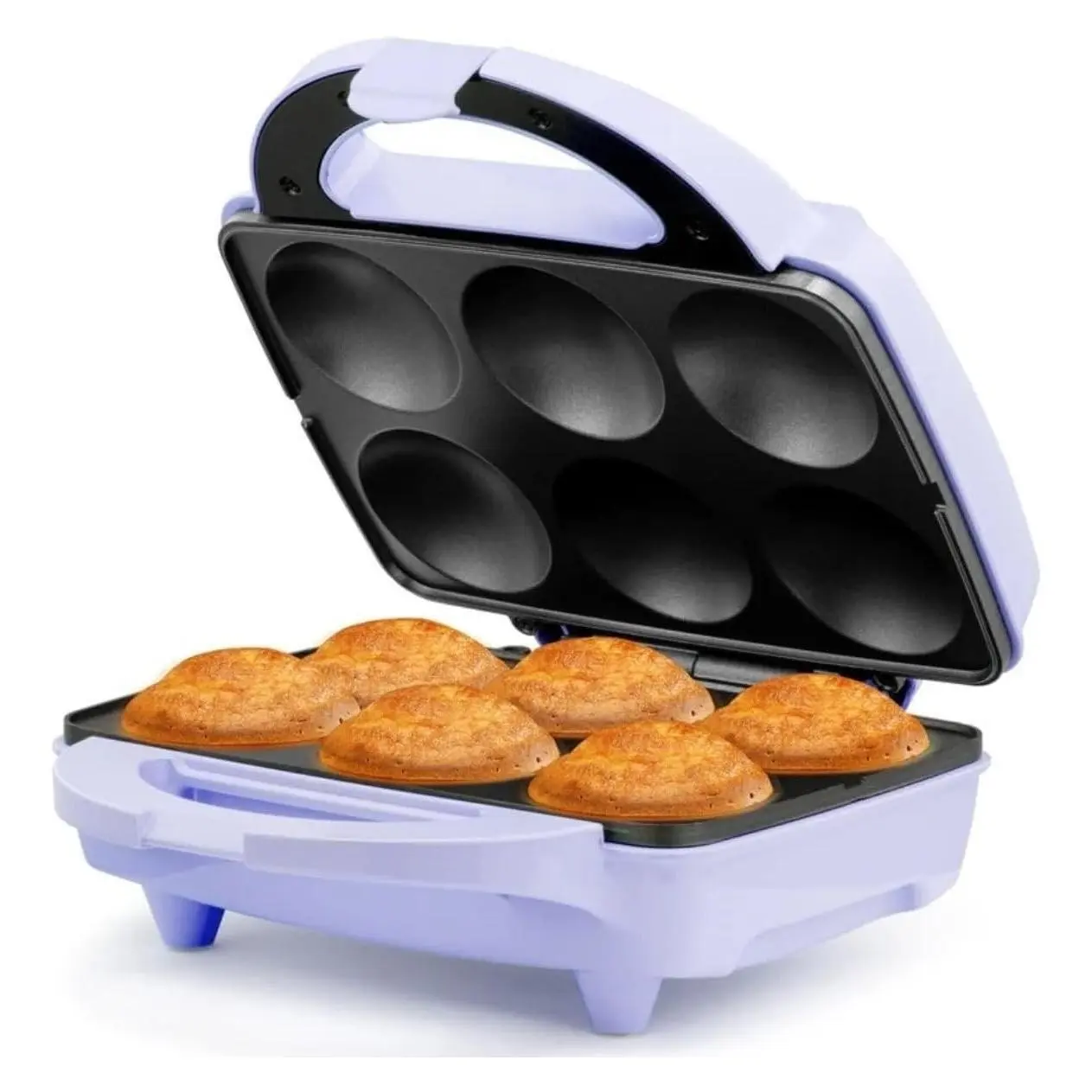 Non-Stick 6-Count Electric Cupcake Maker Machine – Bakes 6 Cupcakes, Muffins, Pizza Cups, Cinnamon Buns – Perfect for Gifts, Birthdays, Holidays, or Bake Sales, LavenderGift