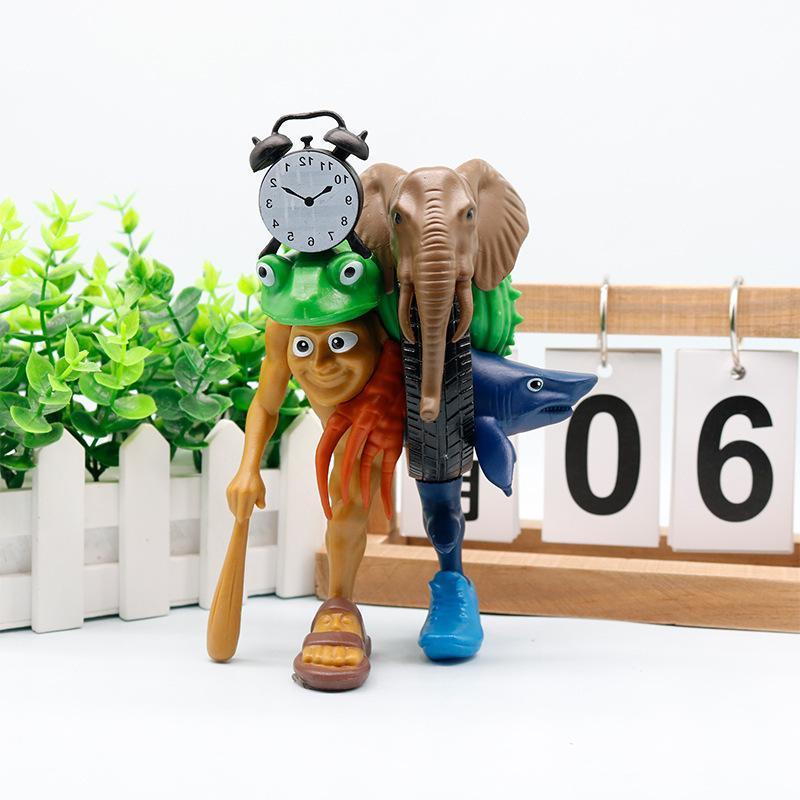 Italian Brainrot Figurine Monster Fusion Edition Tungtungtung Sahur Figure Tralalero Tralala Toys Cartoon Model Ornament Gifts