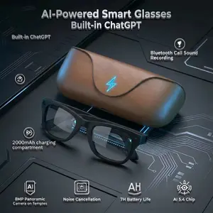 Ai Smart Glasses with Real-Time Translation, 8mp Camera, Photo & Video Recording, 2000mah Rechargeable Case, Mt5 Ultra Model