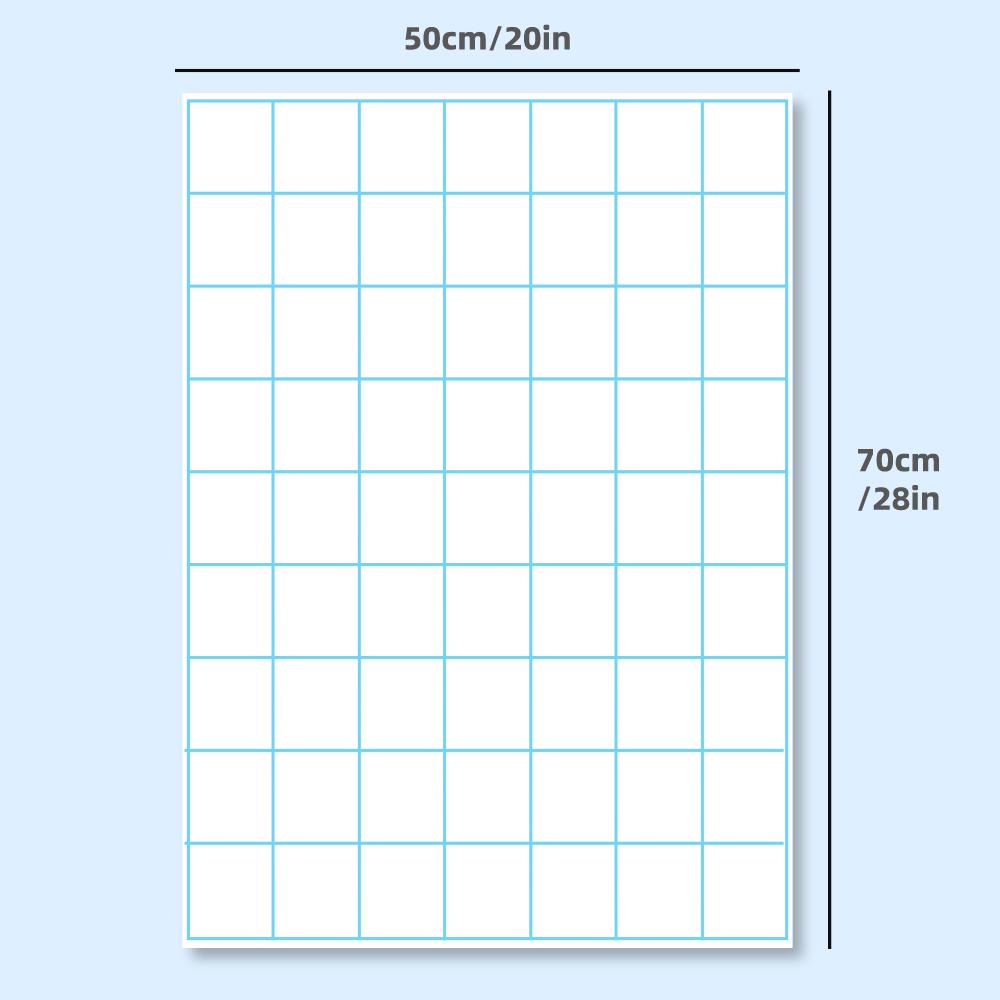 Classroom Large Laminated Dry Erase Poster Set, 2 Counts/set Grid and Lined Erasable Poster Set for Home and Office, Visual Learning Tools, School Teaching Supplies, Valentine's Day Gift