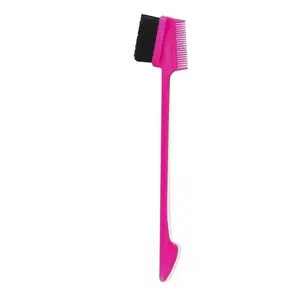 3 in 1 Hair Edge Brush Double Sided Hair Comb Pack Smooth Brush Comb Grooming, random  Colors