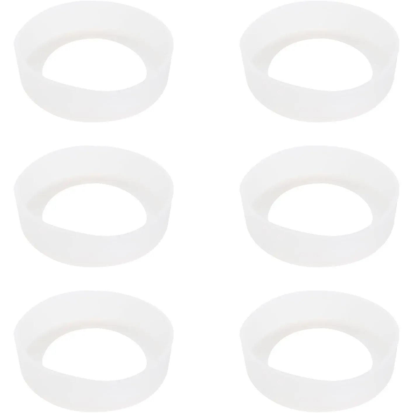 6 count 70mm Clear  Water Bottle Boot | Heat-Resistant, for Tumbler Protector, Bar Coasters, Anti-Slip Cap, 2mm Thickness