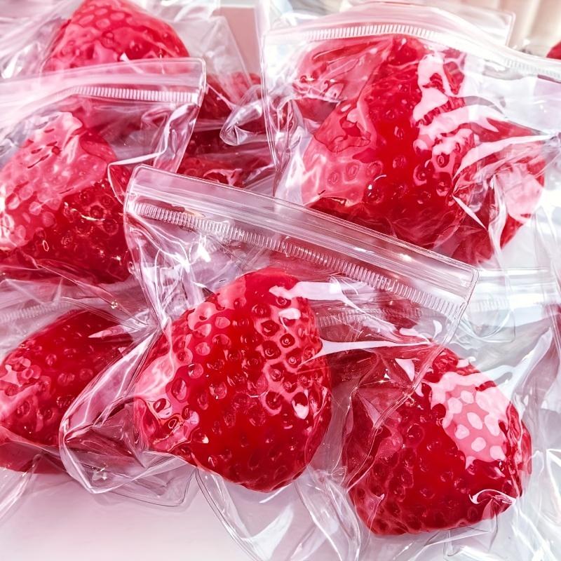 Strawberry Shaped Squeezing and Pinching Music, Silicone Imitation, Mud Like Soft, Hand Squeezed DIY Handmade Crystal Set Toy