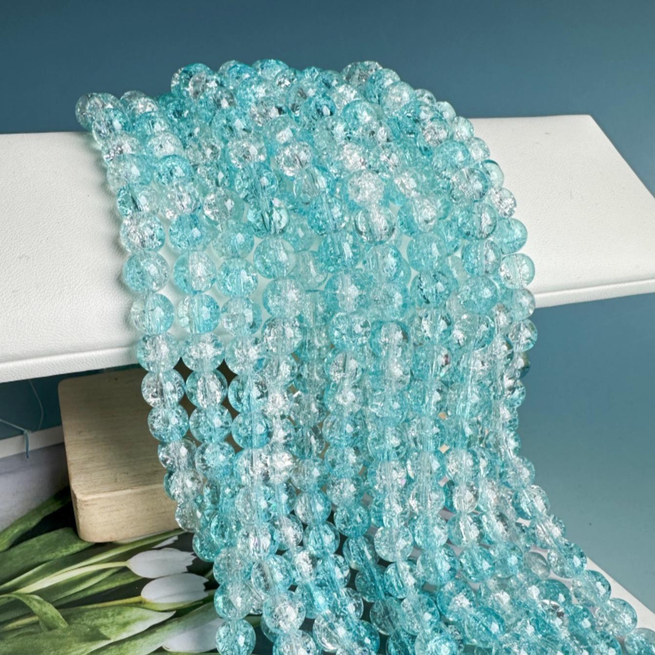 8mm Glass Bead (100pcs/set), Premium Glass Beads, Colorful Faux Crystal Bead, DIY Jewelry Making Supplies For Necklace Bracelet Earrings & Phone Bag Pendant, Diy Beading Accessories