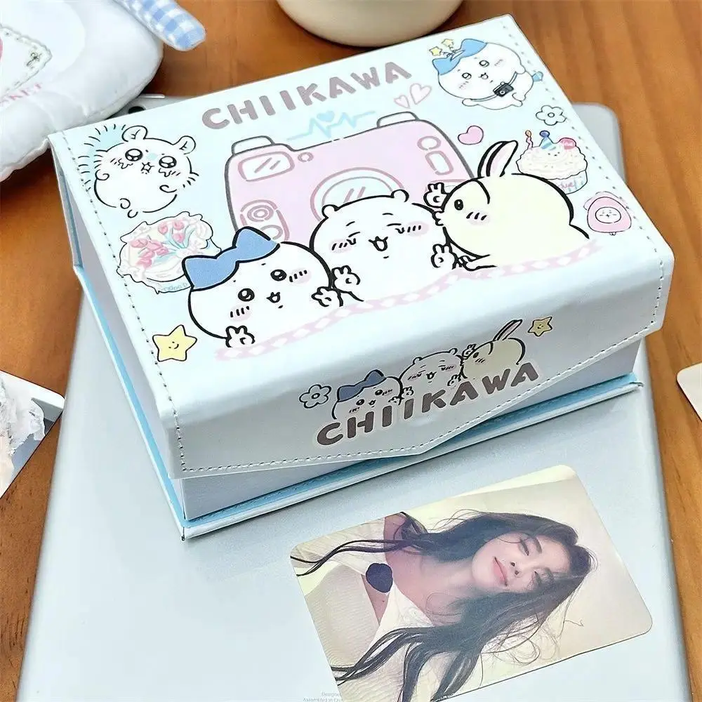 2026 Chiikawa Cartoon Card Box - Small Card Storage Box with Cute Flip Cover - Small Item Magnetic Storage Box