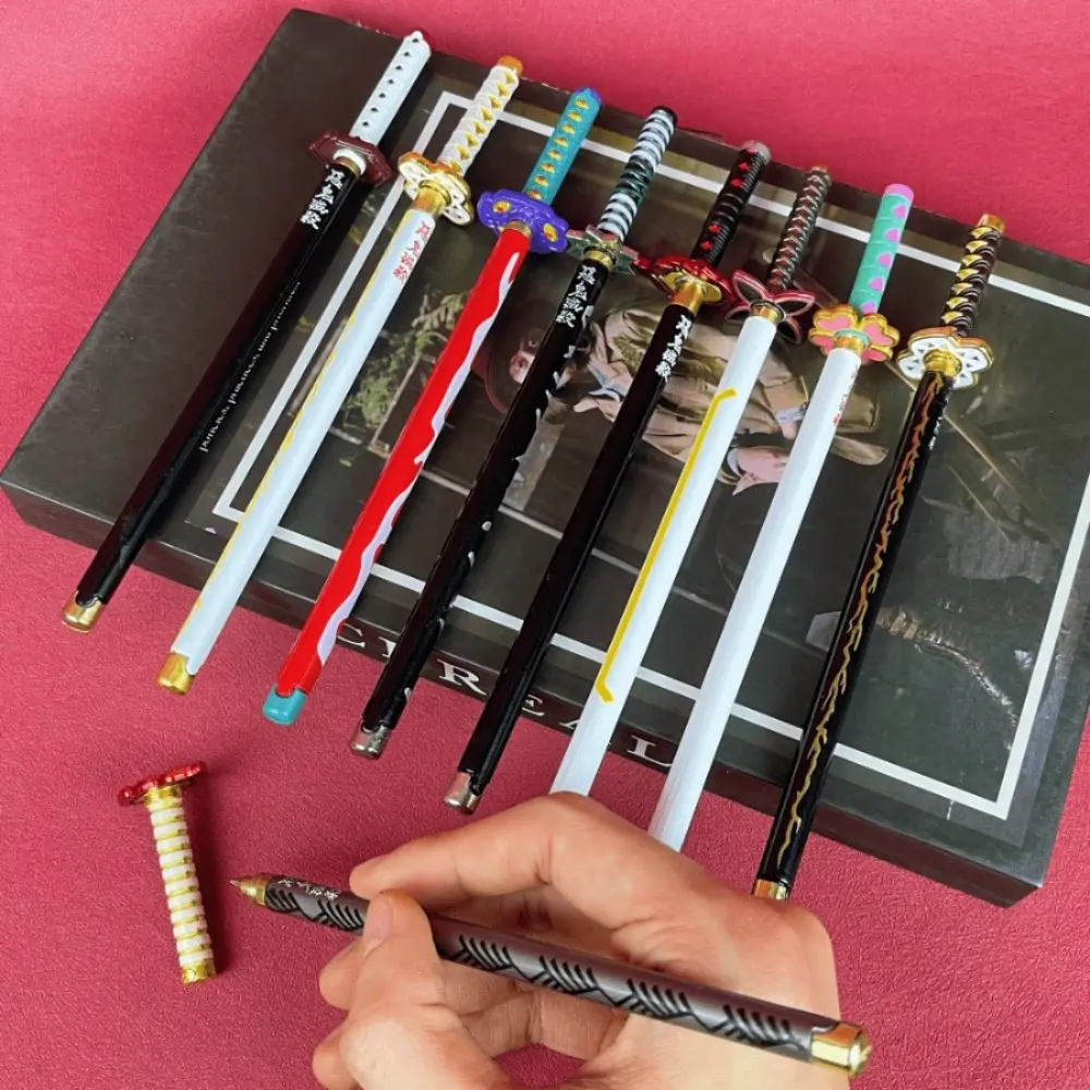 7.8inch Anime Ballpoint Pen for Writing Retractable Metal Cylinder Pen Japanese Anime Creative Unique Teacher Office Accessories School Supplies Christmas Gift Funny Teacher Pens Inspirational Metal Pens Ballpoint Pen Gifts