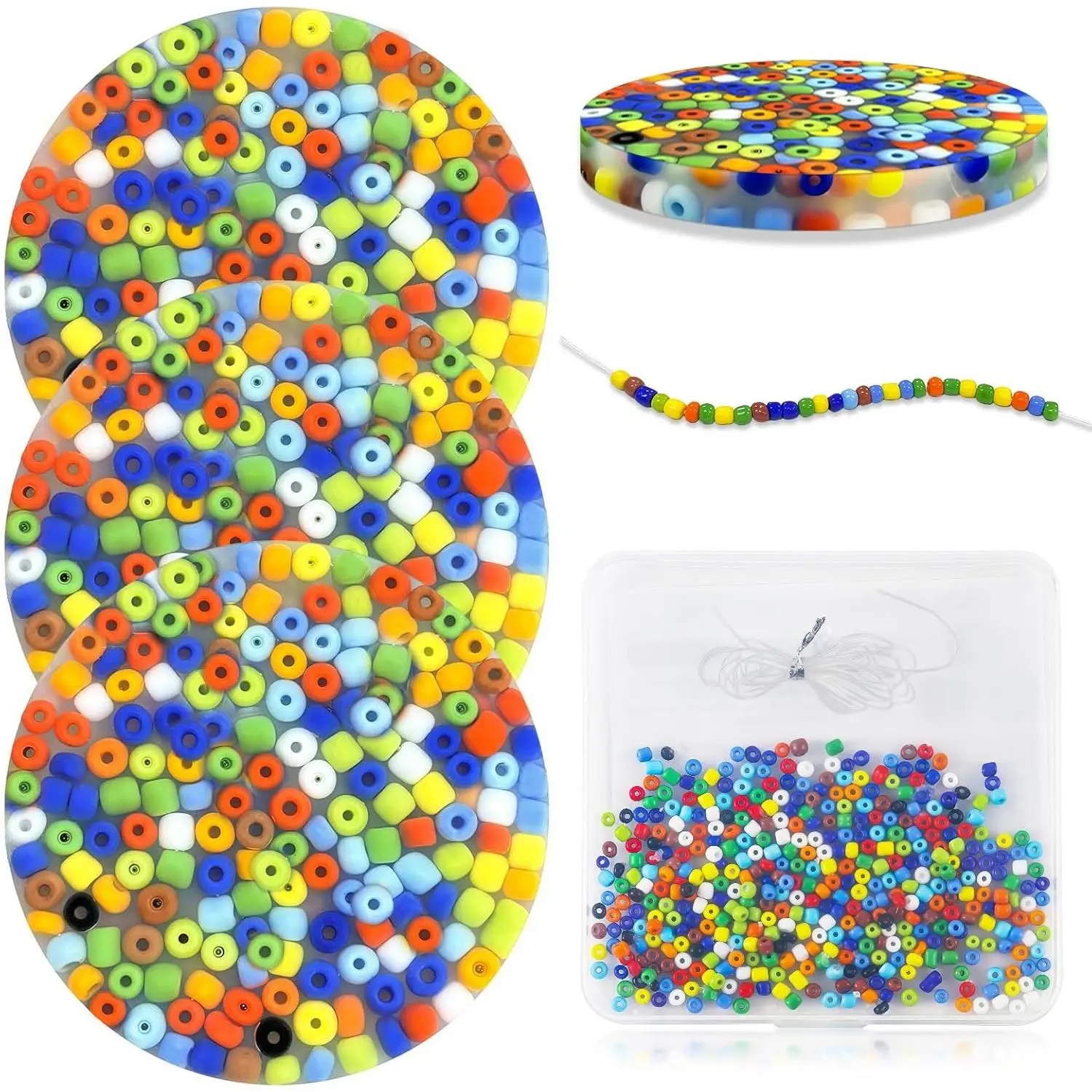 Skin Picking Fidget Toys Set - 3 Piece with Picking Pad, DIY Bracelet - Stocking Stuffers, Cute Gifts for Adults, Valentines, Christmas, Halloween, Party Favors, School Supplies (6CM/2.93IN)
