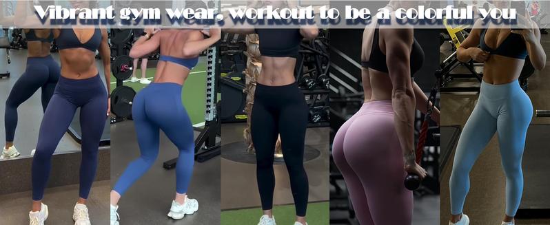 Women High Waisted Hip Lifting Yoga Leggings Gym Sexy Running Fitness Pants Solid Yoga Leggings Fashion Seamless Running Sports Leggings