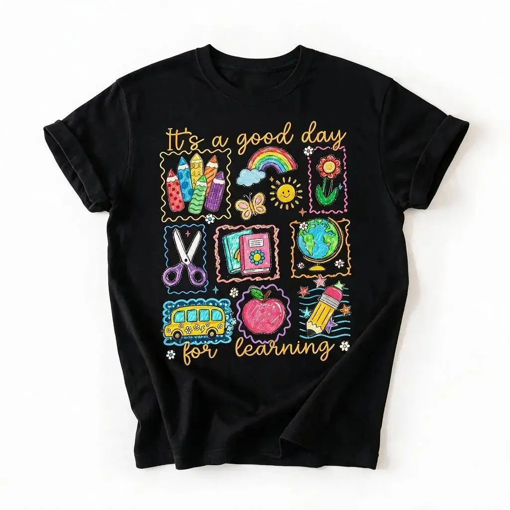 Comfort Colors Teacher Life Shirt, It's a Good Day for Learning, Be Kind Shirt, Back to School Shirt, Team Elementary T-Shirt School Supply