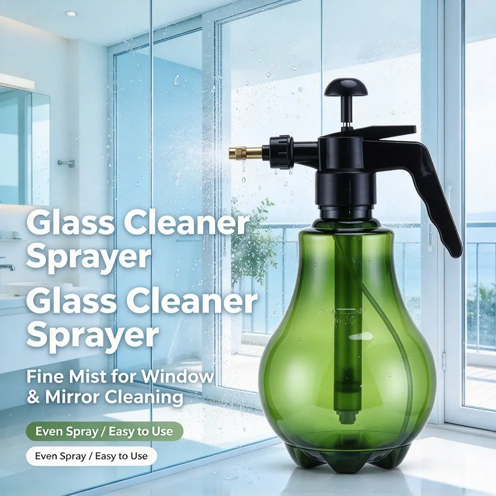 1500ml pressure spray bottle, used for watering garden plants and vegetables, household cleaning foam spray pot, household disinfection spray, manual pump spray bottle for window film construction, adjustable nozzle, Even Spray