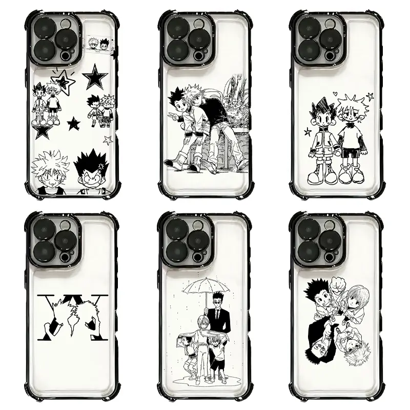 Hunter x Hunter Anime Animal-Themed Transparent Soft Smartphone Casing - Personalized Colorful Resistance Protection Accessory for iPhone 17,16,15,14,13,12,11,Pro,Max,Plus (Fits Cellphone Models Listed), Cover