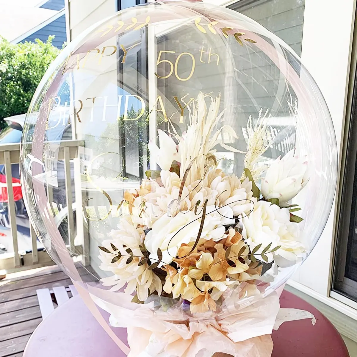 36 inch Bobo Balloons, Bubbles Balloons, 8 count Clear Transparent Balloon Helium  Balloons for Wedding Birthday Graduation Valentines Day Party Decorations
