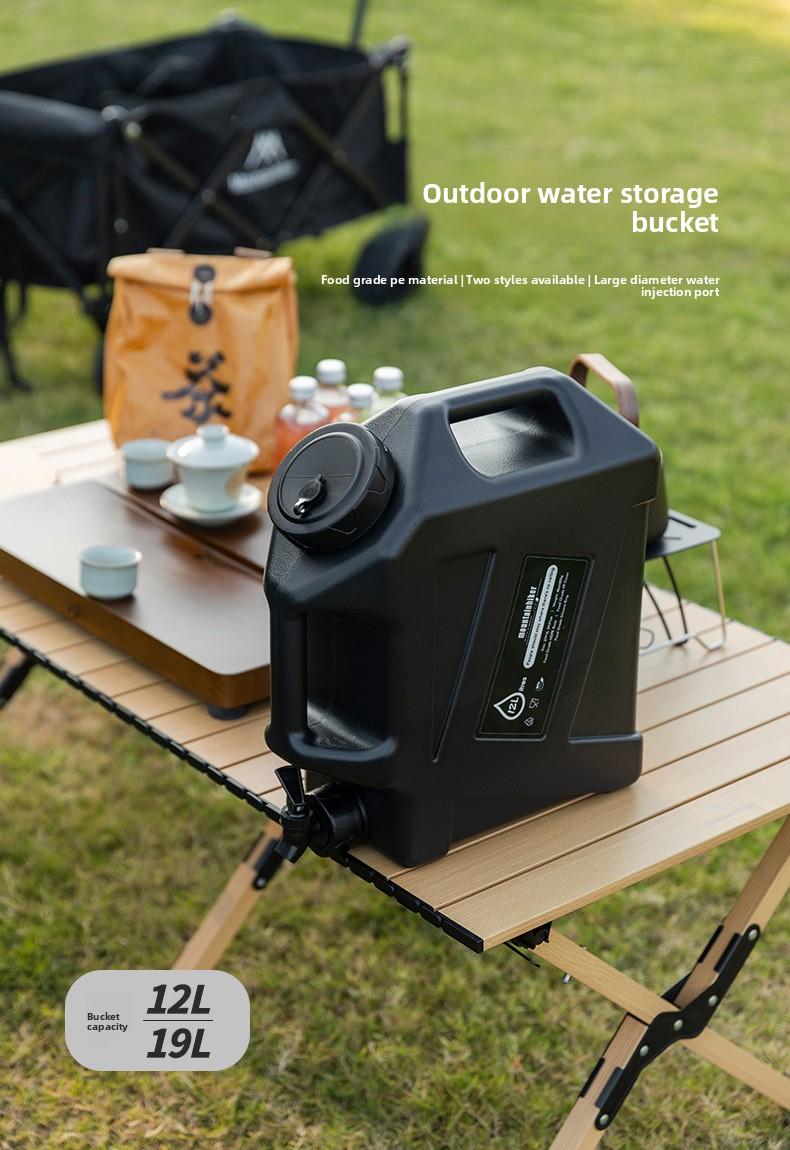 Outdoor camping household water storage bucket with faucet car self-driving tour water storage tank water storage large plastic bucket