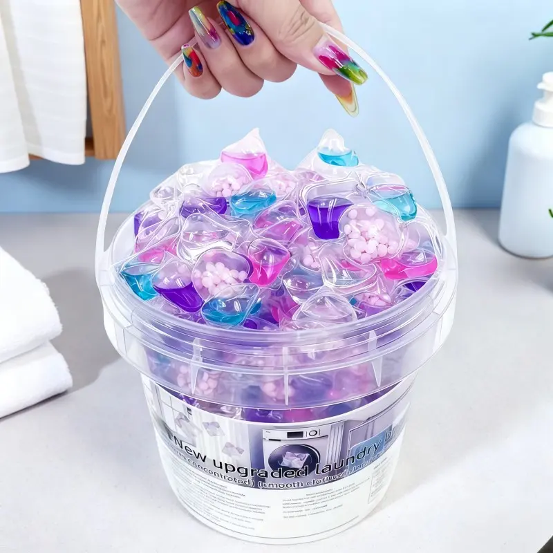 100pcs 5-In-1 Scented Laundry Detergent Pods, Enhanced Scent, Long-Lasting Freshness, Eco-Friendly Cleaning, Softens Clothes, Strong Stain Removal, Travel-Friendly